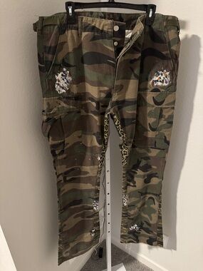 Camouflage Cargo Pants for Men - Green Camo